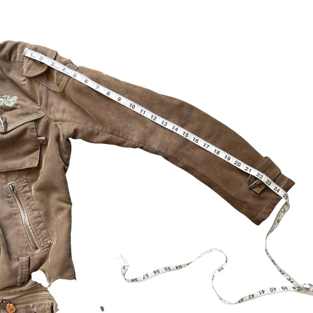 Vintage Men’s Parasuco Jeans Legend Brown Cord Utility Jacket Multi Pockets M - Picture 16 of 16